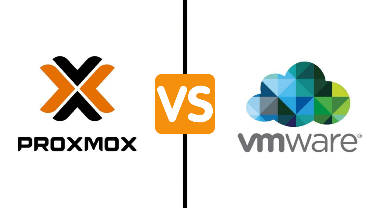 Logo oficial de Proxmox Virtual Environment y VMware